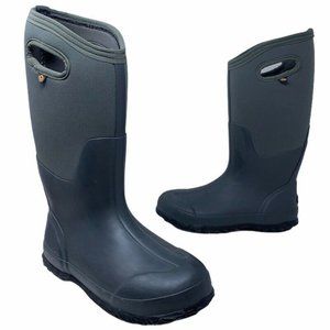 Bogs Womens Classic Tall Matte Snow Boots Gray New